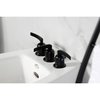 Kingston Brass ThreeHandle Bidet Faucet, Matte Black KB6320EFL